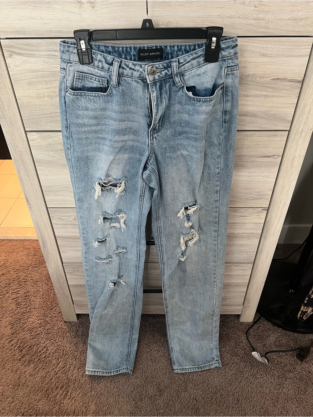 ALLOY Light Wash Distressed Boyfriend Jeans